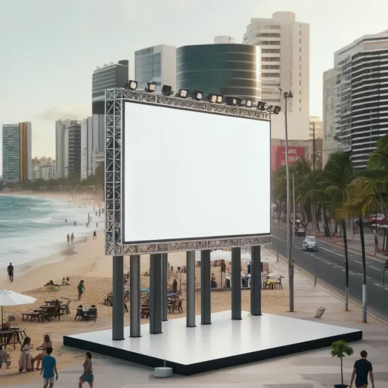 Durabilidade e Design de Estruturas Met&aacute;licas em Pain&eacute;is de LED na Orla de Fortaleza